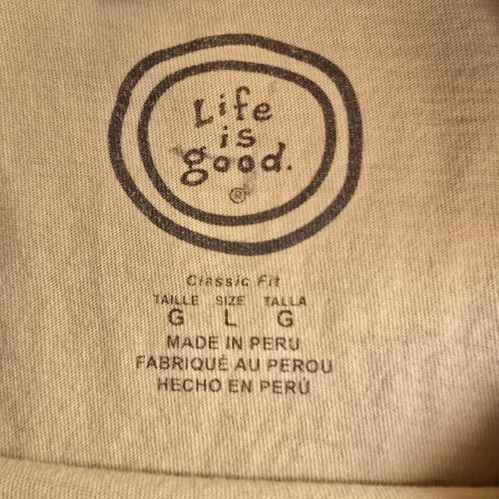 Life Is Good Men's Yellow Motorcycle Tee - Picture 3 of 3